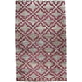 thumbnail image 1 of Spontaneous Jute Handwoven 2' x 3' Area Rug in Geometric Natural/Maroon, 1 of 5