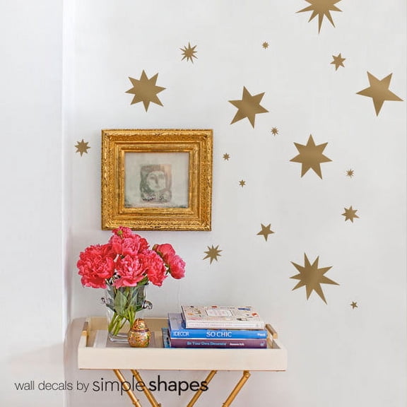 Spontaneous Stars Wall Decals - Gold