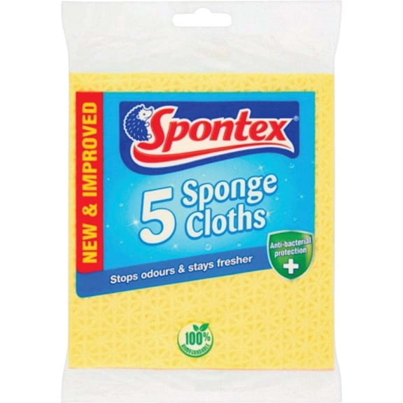 Spontex 2159134 Sponge Cloth (5-Count)