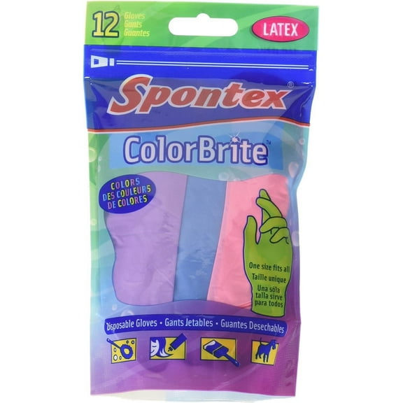 Spontex ColorBrite Latex Gloves