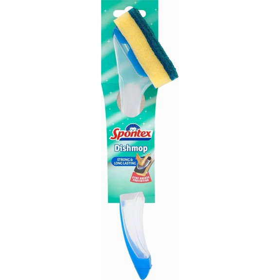 Spontex Dishmop Washing Up Brush, Refillable, Blue