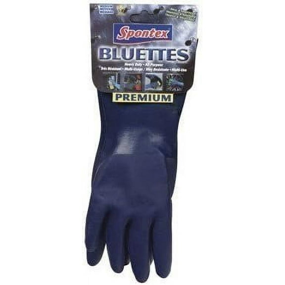 Spontex Neoprene Gloves Blue Neoprene Coating, Cotton Knit Lining Medium Boxed