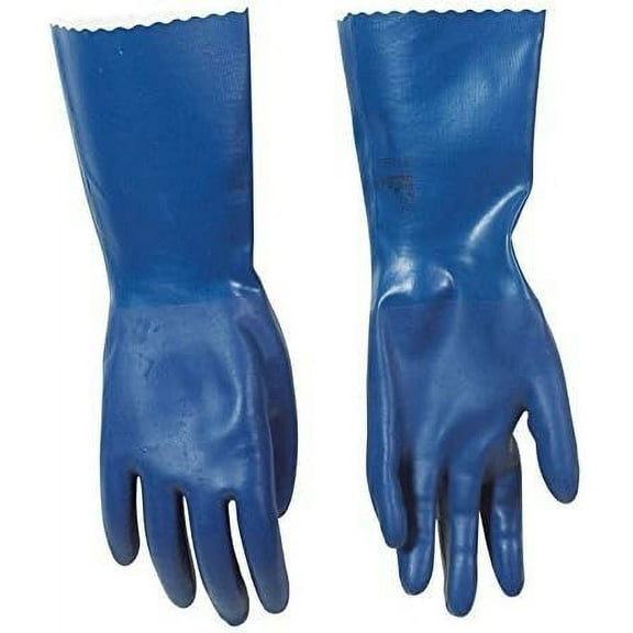 Spontex Neoprene Gloves Blue Neoprene Coating, Cotton Knit Lining Medium Boxed
