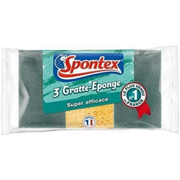 Spontex Super efficient sponge scraper, 1 pack of 3