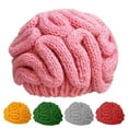 thumbnail image 1 of Spoof Horror Brain Hat Halloween Beanie Knitted Stretchy Thick Adult Child Skullies Keep Warm Outdoor Kids Bonnet Winter Headwear, 1 of 8