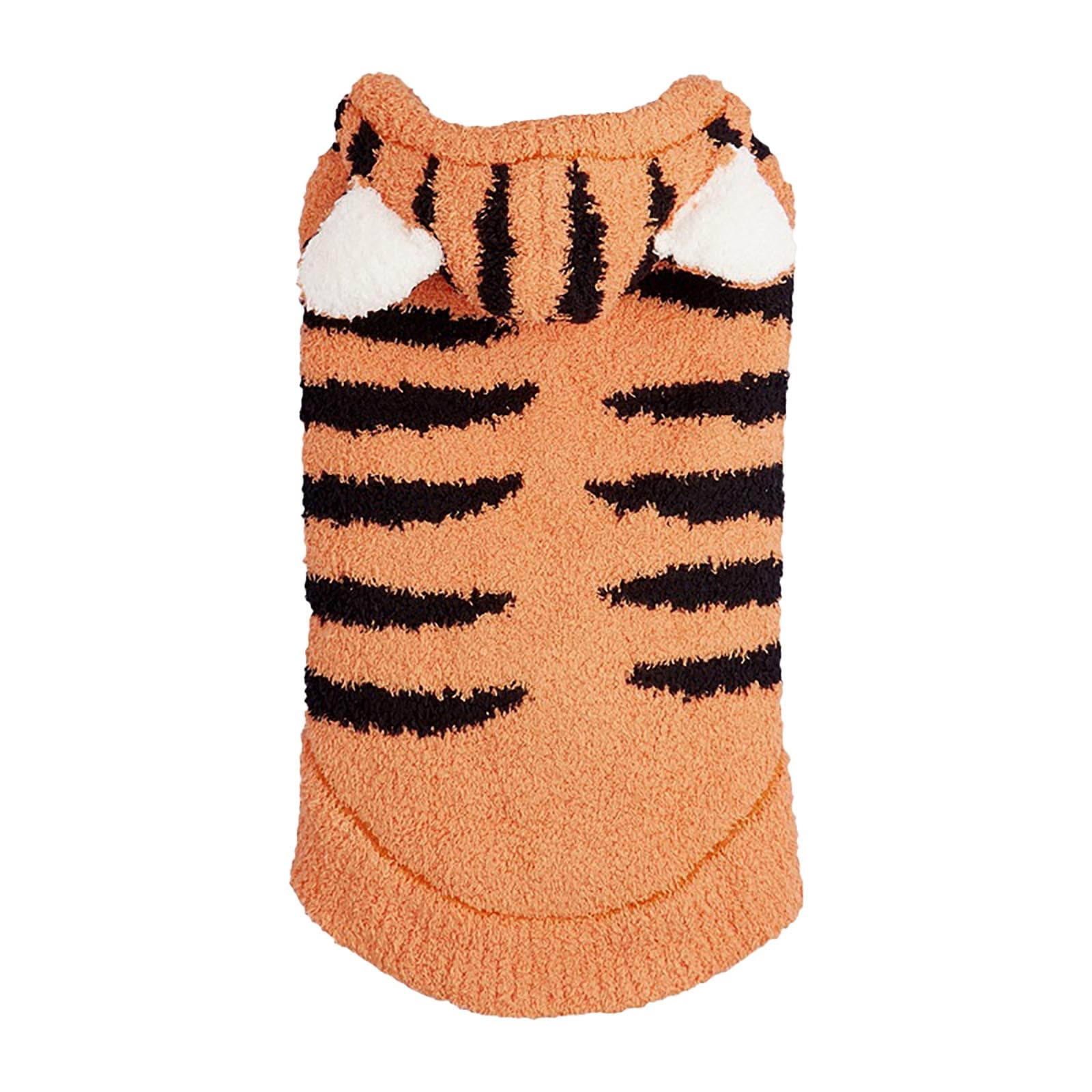 Spook.y Pet With Tiger Ears Orange Teddy Sch.nauzer Bi.chon Fr.ise And