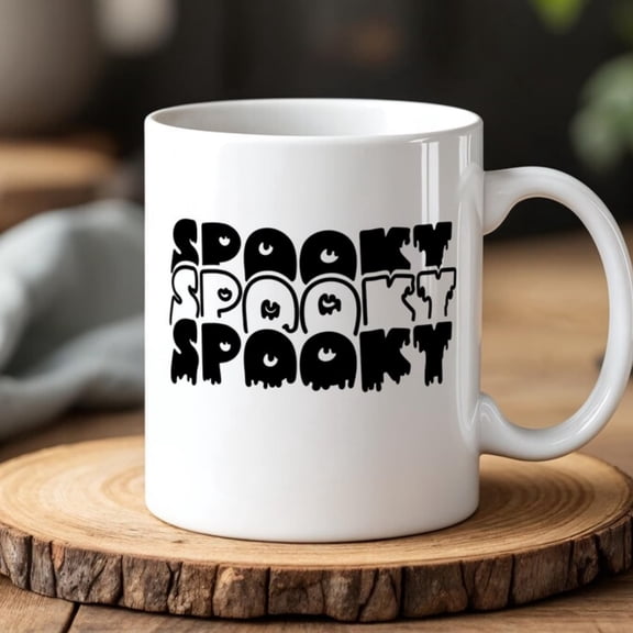 Spookpookpooky Mug 0ml Cute Halloween Ghosup Black Dpy Foneramic Mug Fall Coffee Cup Gift.