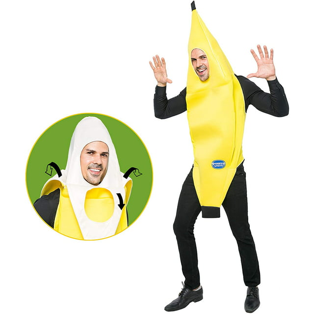Spooktacular Creations Appealing Banana Costume Adult Set for Halloween Dress Up Party Roleplay Cosplay