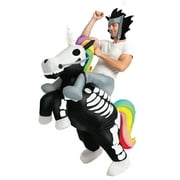 Spooktacular Creations Creations Inflatable Halloween Costume Ride A Skeleton Unicorn Ride On Inflatable Costume - Adult Unisex One Size