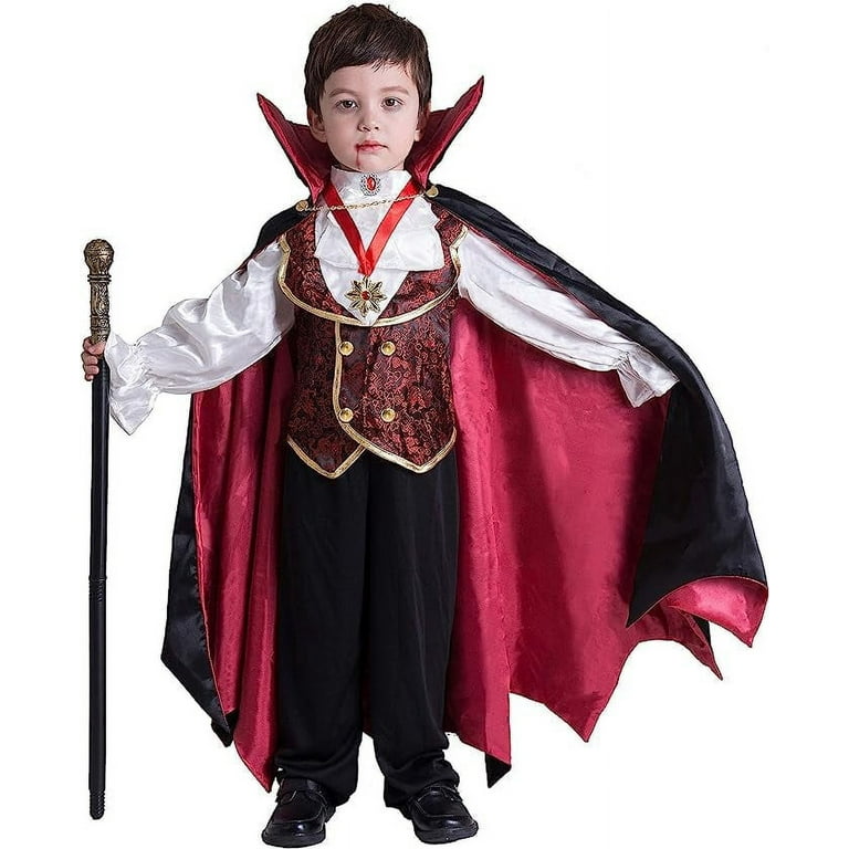 Adult Kids Vampire Dracula Cosplay Costume Halloween Scary Gothic Style  Party Masquerade Clothes Fancy Count Carnival Cape - Price history & Review, AliExpress Seller - Zz3 Store