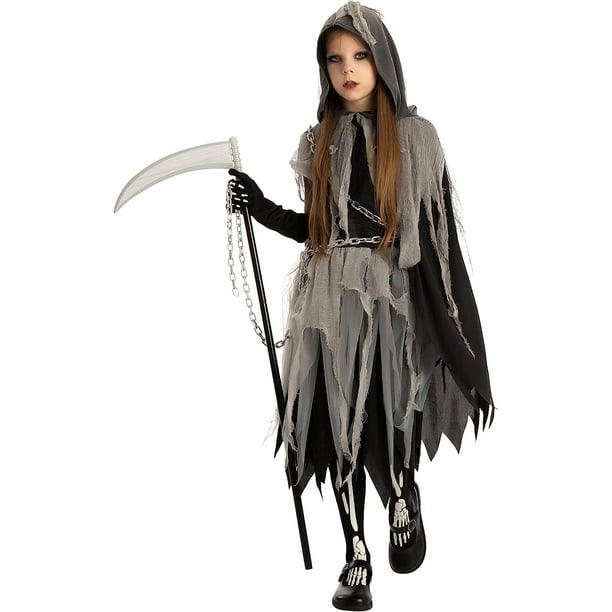 Spooktacular Creations Grim Reaper Girl Costume Glow in the dark for ...
