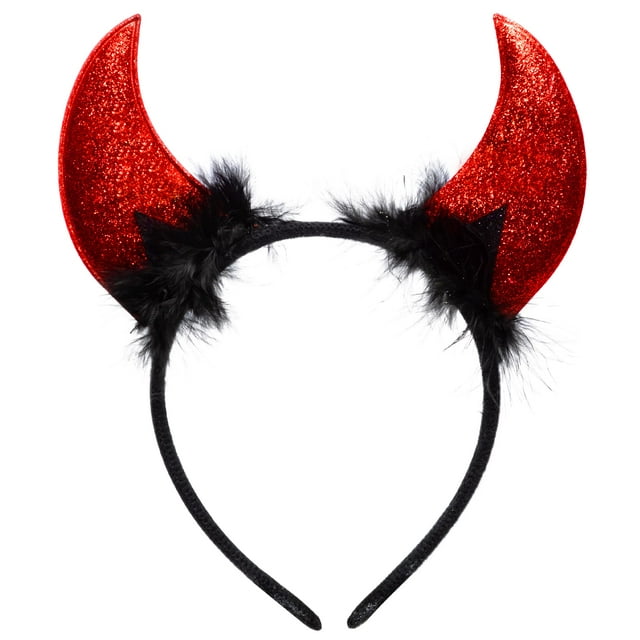 Spooktacular Creations Halloween Devil Horns Headband Demon Horns Headwear Red Devil Horns Red