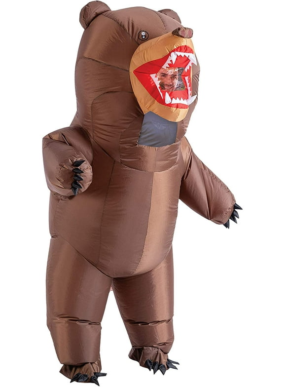 Spooktacular Creations Inflatable Bear Costume Full Body Air Blow-up Deluxe Halloween Costume,Adult One Size