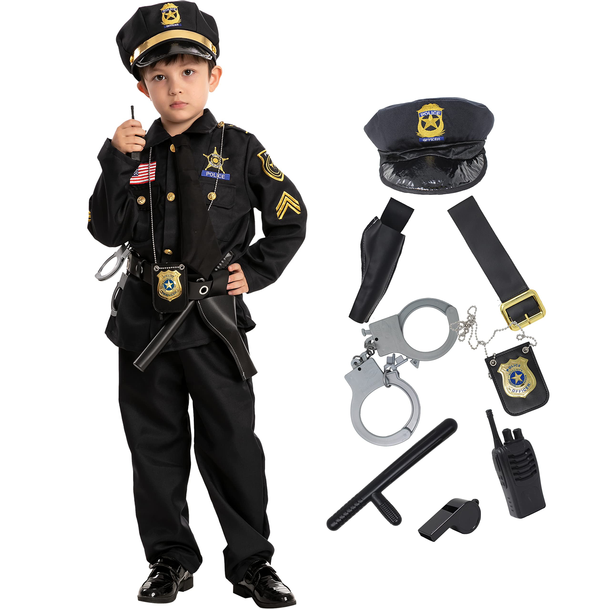 Spooktacular Creations Police Costume for Kids Halloween Cosplay,Small