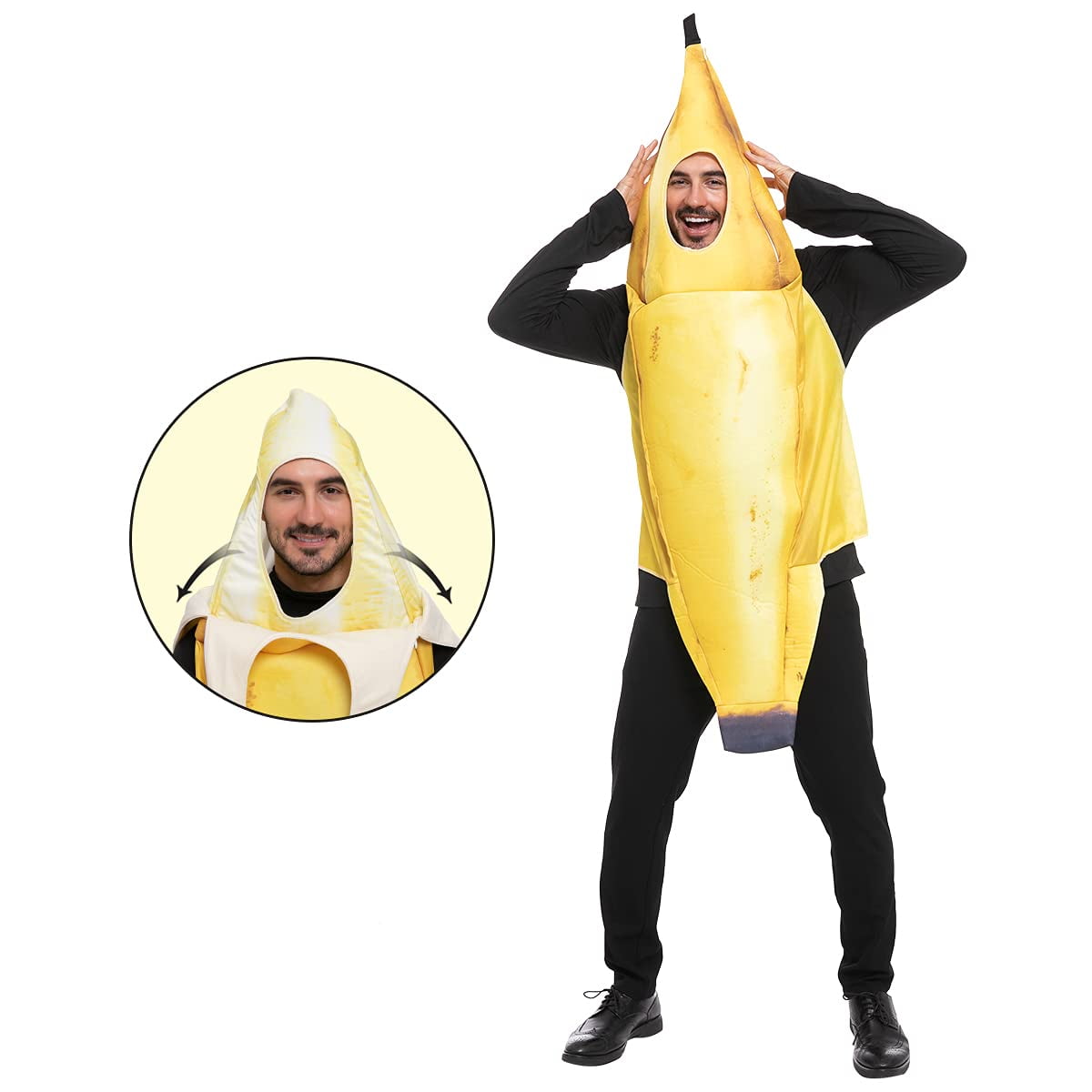 Spooktacular Creations Realistic Banana Costume for Adult Halloween