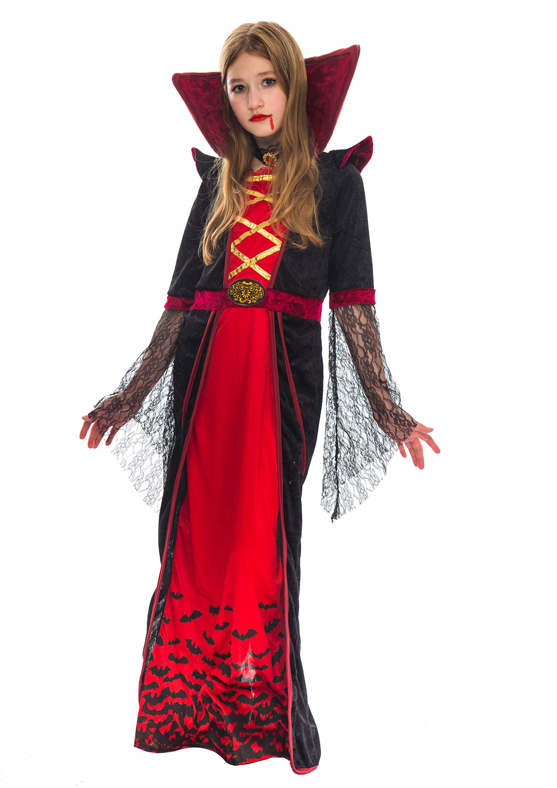 Suit Yourself Dark Vampire Costume for Girls, Size Large (12-14 ...