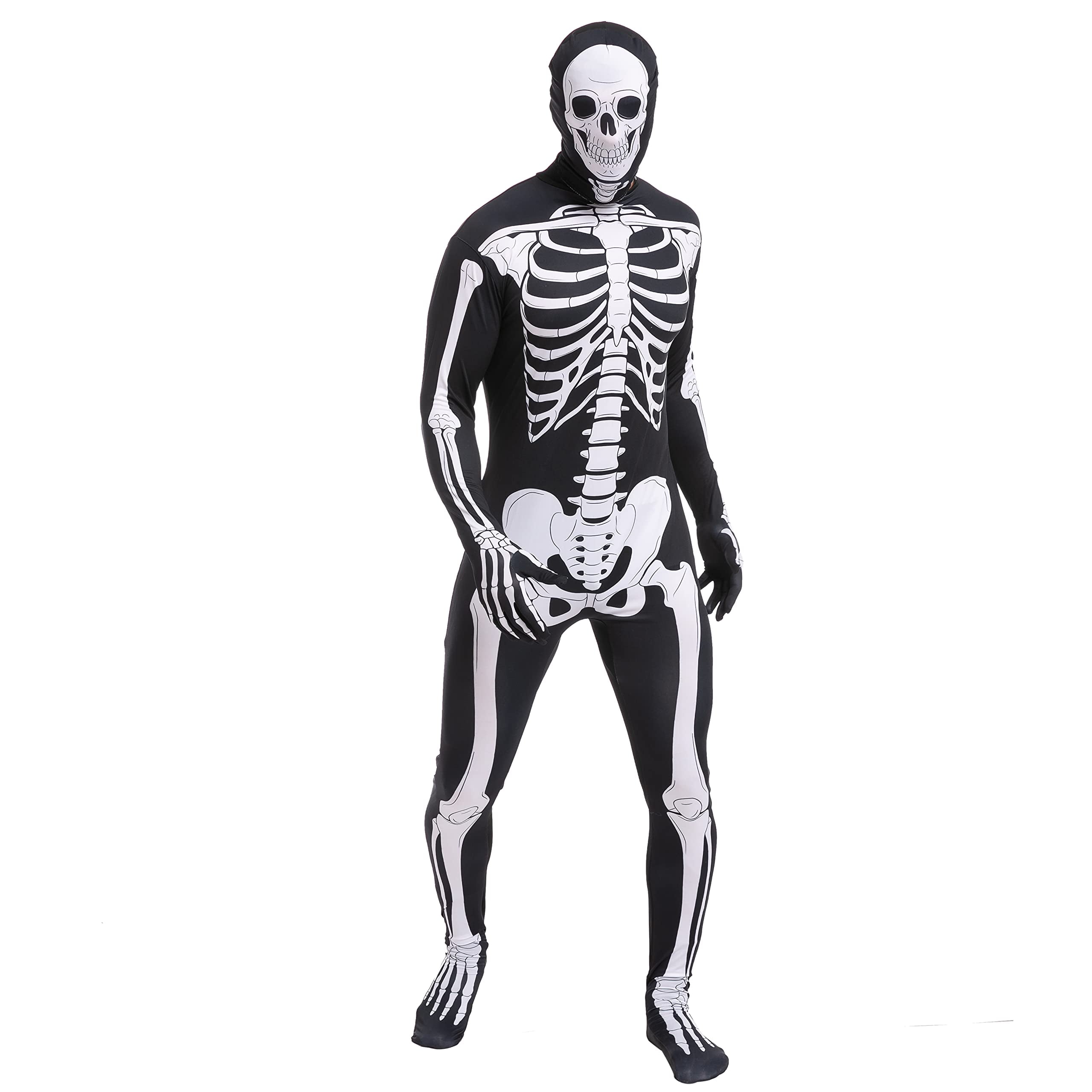 Spooktacular Creations Skeleton Bodysuit Halloween Men Costume with