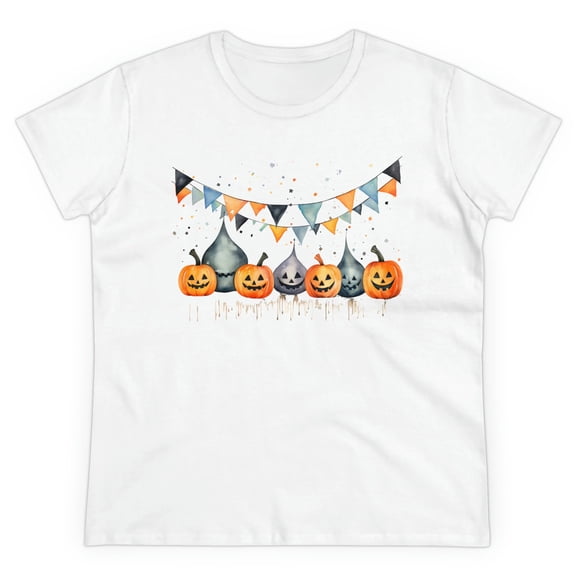Spooktacular Halloween Delight T-Shirt: Embrace the Haunting Fun Women's Midweight Cotton Tee