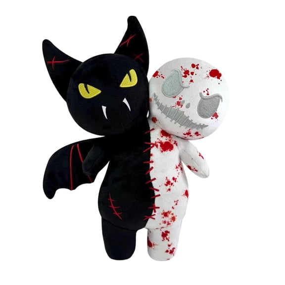 Spooktacular Reversible Glow Plush Vampire & Ghost Buddy 9.8" Ultra-Soft Halloween Stuffed Animal Scary Plushies for Decor, Gifts & Movie Nights