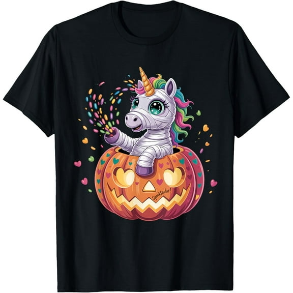 Spooktacular Unicorn Mummy Halloween Fun T-Shirt