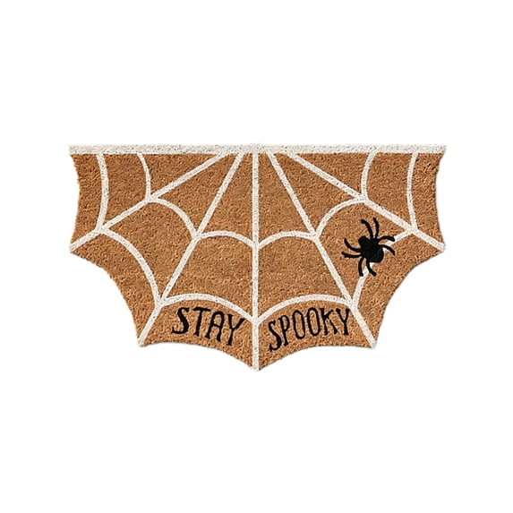 Spooky 23.6x15.7 Inch PVC Printed Halloween Doormat, Non Slip Rubber Back Dirt Trapping Entry Rug, Durable Seasonal Indoor Outdoor Porch Entryway Decor Mat Gift