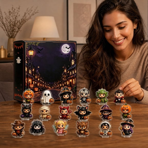 Spooky 24 Day Halloween Advent Calendar 2026, 24 Collectible Characters Surprises, Halloween Decorations, Countdown Gift for Kids Ages 8+, Haunted Party & Halloween Tree Decor