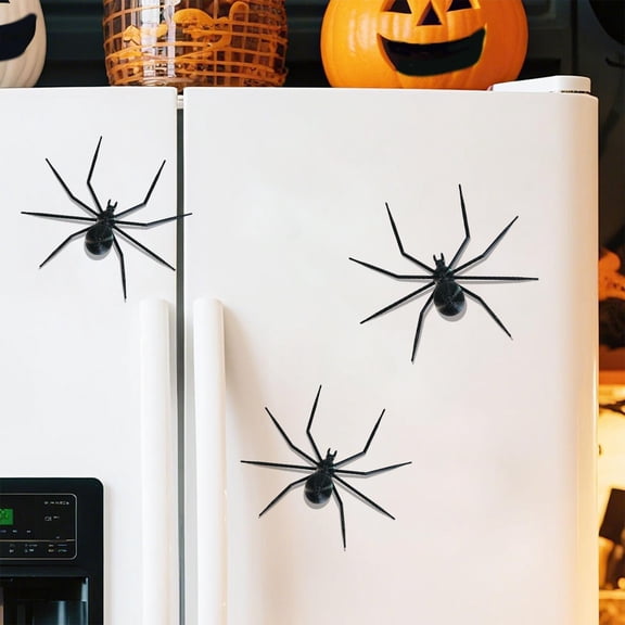 Spooky Arachnid Fridge Magnets - Plastic Magnetic Ornament for Fridges, Lockers, Cabinets & Metal Surfaces, Halloween Decor A