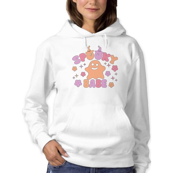Spooky Babe Retro Style Hoodie Women -Image by Shutterstock, Female 4X-Large