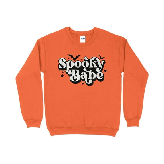 Spooky Babe Sweatshirt, Halloween Party Shirt, Halloween Crewneck Sweatshirt, Cute Fall Sweater, Ghost sweater, Halloween graphic tee
