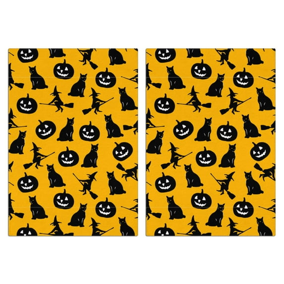 Spooky Bats & Ghosts Halloween Kitchen Towels Set of 2, 18x26 Inch Decorative Dish Towels - Absorbent Hand Towels for Witchy Home Decor