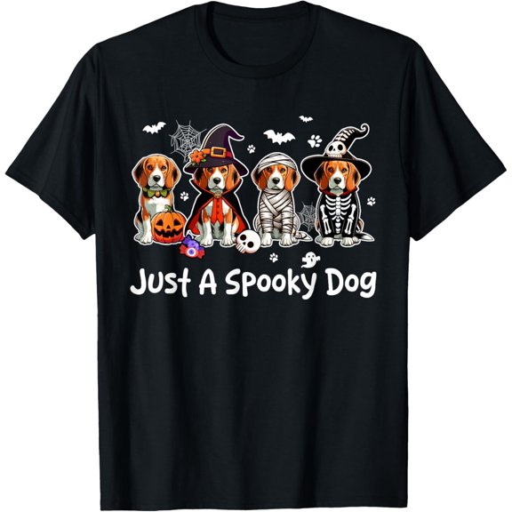 Spooky Beagles Witch Mummy T-Shirt Size S-5XL