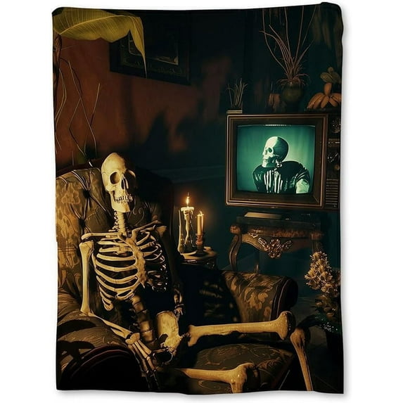 ZXFAMZUS Halloween Flannel Throws, 13.78"x15.75"