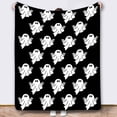 thumbnail image 1 of Spooky Blanket Halloween Throw Blankets Gift for Your, Ghost Blanket Plush Soft Fleece Flannel for Lap Chair Halloween Decor 100*130", 1 of 3