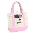 thumbnail image 1 of Spooky Canvas Tote Bag, Halloween Mini Tote Purse, Reusable Shoulder Handbag for Party, Shopping, Travel & Daily Use, 1 of 5