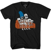 Spooky Chic: Unleash the Halloween Spirit with the Simpsons Skeletons Tee for Adults
