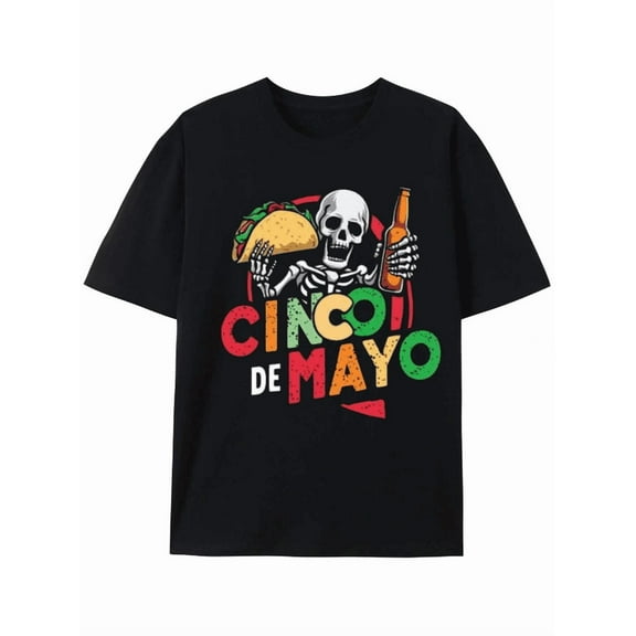 Spooky Cinco De Mayo Skeleton Taco Party T-shirt