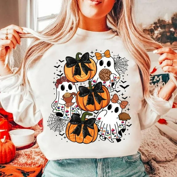 Spooky Conchas Sweatshirt, Spanish Halloween Shirt with Pantasmas and Mexican Ghosts, Fun Spooky Latina SWEAT Sweatshirt, Cute Regalo en Español BO120787