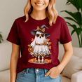 thumbnail image 1 of Spooky Cute Ghost Drinking Pumpkin Iced Coffee Shirt, Halloween Shirt, Spooky Season Tee, Happy Halloween, Ghost Pumpkin Tshirt, Funny Holiday Gift,Horror Witchy ,Trick Or Treat, 1 of 5
