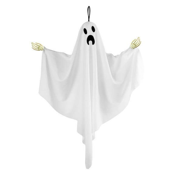 Spooky Cute Halloween Ghost Decor with Hand Bones - Hanging Ornaments for Haunted Houses & Parties