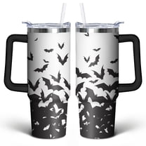 Spooky Cute Tumbler 30oz - Ghost Pumpkin Halloween Aesthetic - Double Wall Vacuum Insulated Leak-Proof Mug