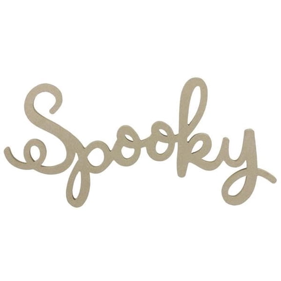 Spooky Cutouts for Crafts Wooden- Unfinished 17 Inches x 5mm (0.2 Inches) Thick Birch - Wreath Enhancement Add On