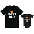 thumbnail image 1 of Spooky Dad Men's T-Shirt Cute Pumpkin Graphic Tee Spooky Kid Toddler Shirt Halloween Family Matching Daddy Daughter Son Outfits, 1 of 3