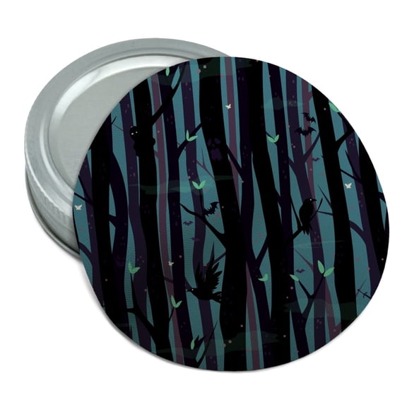 Spooky Dark Forest with Crows and Ravens Round Rubber Non-Slip Jar Gripper Lid Opener