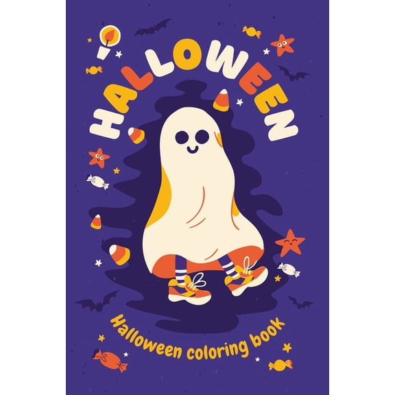 Spooky Delights : A Halloween Coloring Book - Pumpkins, Skeletons, Zombies, Grim Reaper, Mummies (Paperback)