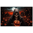thumbnail image 1 of Spooky Design Halloween Banner Skeleton Pumpkin Decoration Haunted Graveyard Scene for Halloween Party Outdoor Indoor, 1 of 9