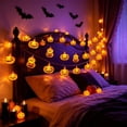 thumbnail image 1 of Spooky Double Pumpkin String Lights, Warm White LED Halloween Lighting, Battery Operated Waterproof Light Strings, Lights for Indoor Outdoor Yard Halloween Party (59in 10 Lights), 1 of 6