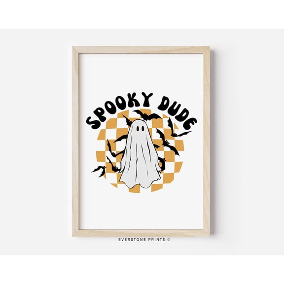 Spooky Dude Wall Art, Spooky Wall Art, Ghost Wall Art, Modern Wall Decor, 16x24 UNFRAMED