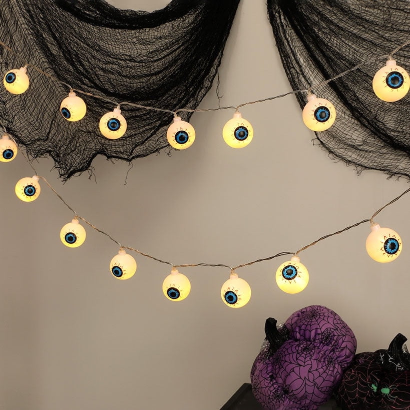 Halloween Eyeball String Lights LED 20 Piece Battery Operated - Walmart.com