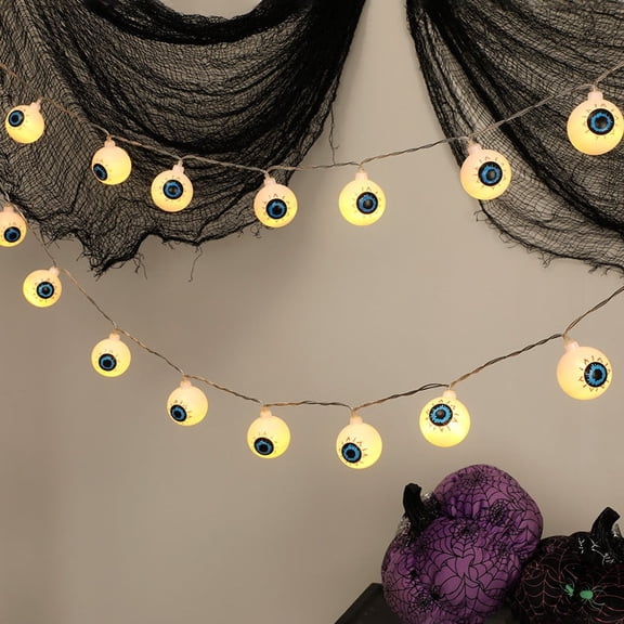 Halloween Eyeball String Lights LED 20 Piece Battery Operated