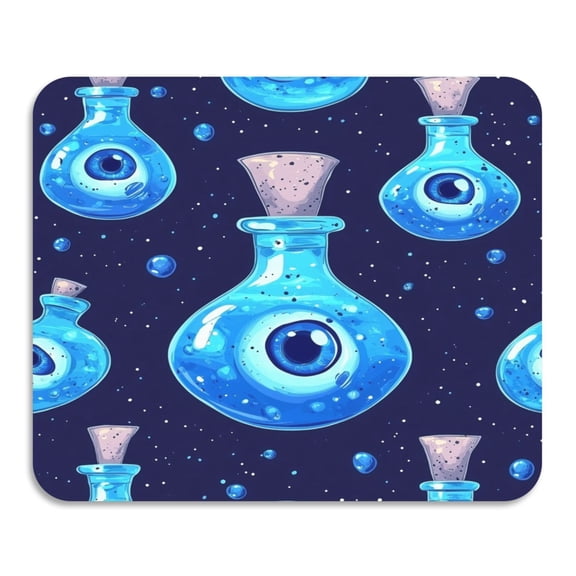 Spooky Eyeballs Floating Diatomaceous Earth Water Absorbent Mat, Anti-Slip Rubber Backing, 15.7" x 11.8"